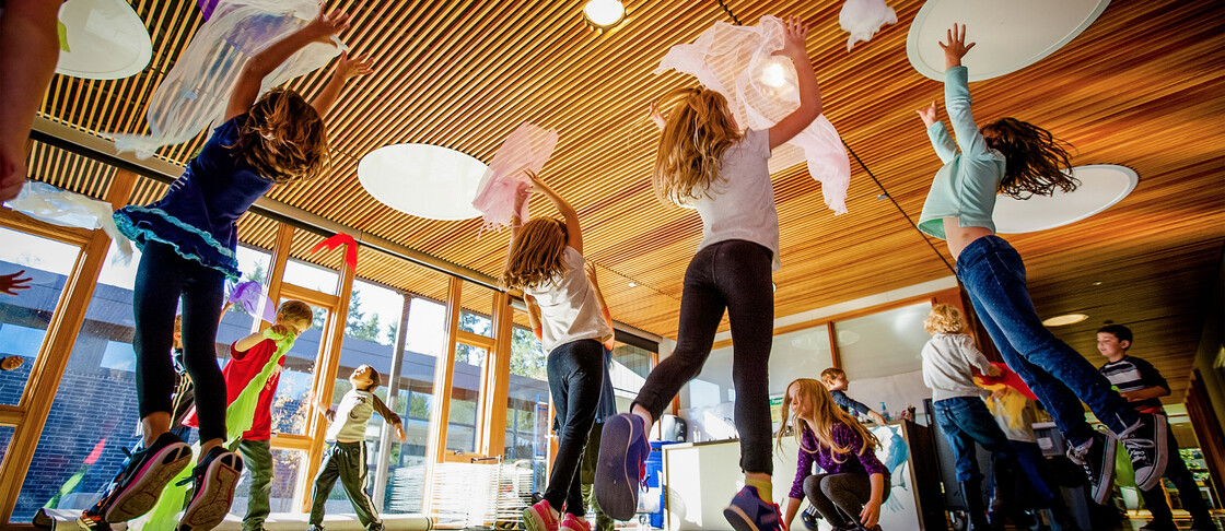 Children jumping